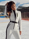 ZASUWA Female Waterproof Warm Zipper Ski Jumpsuit