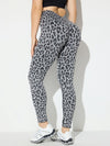 ZASUWA Female Deep V Back Leopard Print Leggings