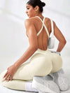 ZASUWA Female Cross Back Scrunch Bum Jumpsuit