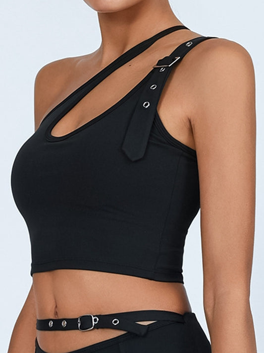 ZASUWA Female Button Cutout Cargo Style Sports Bras