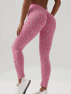 ZASUWA Female Deep V Back Leopard Print Leggings