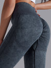 ZASUWA Female Denim Scrunch Bum High-rise Leggings