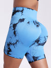 ZASUWA Female Seamless Hot Tie-dye Skinny Shorts