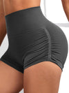 ZASUWA Female Ribbed Scrunch Bum Quick-drying Spandex Gym Booty Shorts