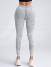 ZASUWA Female Denim Deep V Back Scrunch Bum Leggings