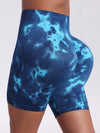 ZASUWA Female Seamless Hot Tie-dye Skinny Shorts