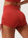 ZASUWA Female Drawstring Hip-lift Spandex Gym Booty Shorts