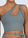 ZASUWA Female Button Cutout Cargo Style Sports Bras