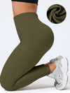 ZASUWA Female Scrunch Bum Ribbed High-rise Leggings