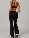 ZASUWA Female Sexy V-shape Waist Flare Backless Short Tracksuit