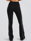 ZASUWA Female Stripes Flare High-rise Leggings