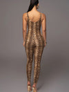 🖤ZASUWA Female Leopard Print U Collar Jumpsuit