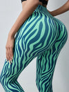 ZASUWA Female Zebra Pattern Scrunch Bum Seamless Leggings