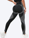 ZASUWA Female Contrast Color Scrunch Bum Seamless Quick-dry Leggings