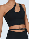 ZASUWA Female Button Cutout Cargo Style Sports Bras