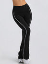 ZASUWA Female Stripes Flare High-rise Leggings