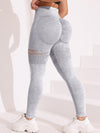 ZASUWA Female Fishnet Denim Scrunch Bum High-rise High-waisted Leggings