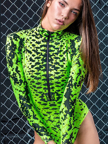 ZASUWA Female "Crazy Snake" Zipper Bodysuit