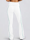 ZASUWA Female Stripes Flare High-rise Leggings