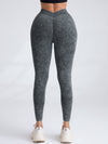 ZASUWA Female Denim Deep V Back Scrunch Bum Leggings