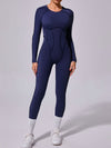 ZASUWA Female Heart Backless Long Sleeves Jumpsuit