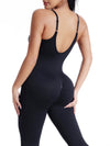 ZASUWA Female Ribbed Backless Scrunch Bum Jumpsuit