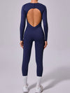 ZASUWA Female Heart Backless Long Sleeves Jumpsuit