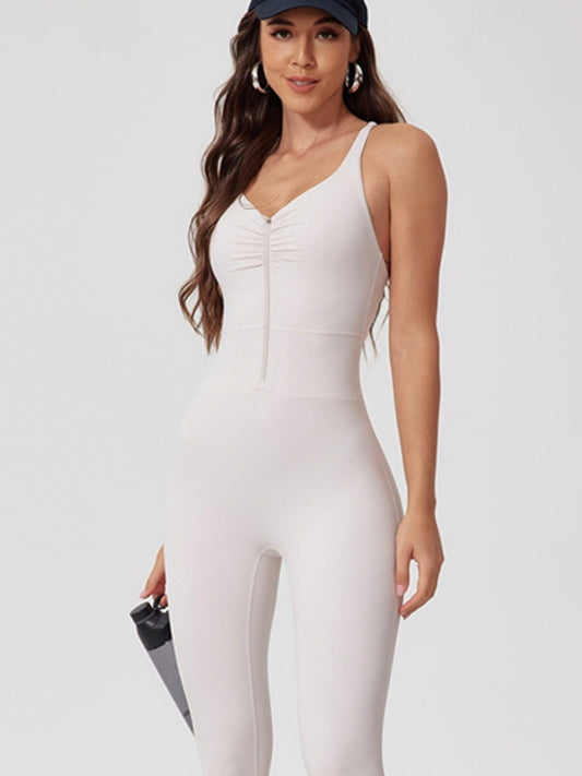 ZASUWA Female Front Folds Zipper Jumpsuit