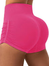 ZASUWA Female Ribbed Scrunch Bum Quick-drying Spandex Gym Booty Shorts