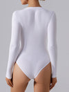 ZASUWA Female Sexy Ribbed Zipper Bodysuit