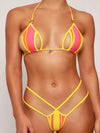 ZASUWA Female Sexy Cutout Contrast Color Bikini Set