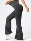 ZASUWA Female Ribbed Flare High-rise Leggings