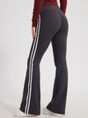 ZASUWA Female Fleece Flare Stripe High-waisted Leggings