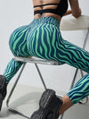 ZASUWA Female Zebra Pattern Scrunch Bum Seamless Leggings