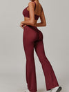 ZASUWA Female Sexy V-shape Waist Flare Backless Short Tracksuit