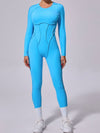 ZASUWA Female Heart Backless Long Sleeves Jumpsuit