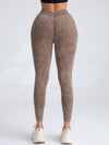 ZASUWA Female Denim Deep V Back Scrunch Bum Leggings