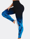 ZASUWA Female Hot Tie-dye Ombre Scrunch Bum Leggings