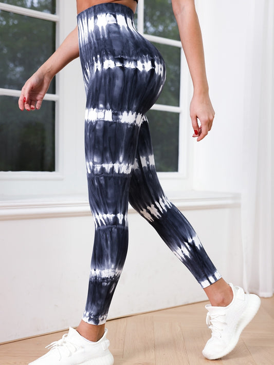 ZASUWA Female Hot Tie-dye Ombre Scrunch Bum Leggings