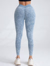 ZASUWA Female Denim Deep V Back Scrunch Bum Leggings