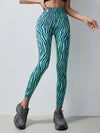 ZASUWA Female Zebra Pattern Scrunch Bum Seamless Leggings