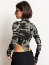 ZASUWA Female Sexy Camouflage Bodysuit