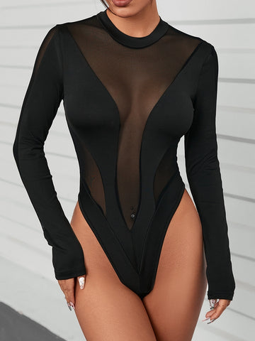 ZASUWA Female Sexy Mesh Bodysuit