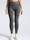 ZASUWA Female Fishnet Denim Scrunch Bum Hip-lift Leggings