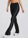 ZASUWA Female Stripes Flare High-rise Leggings