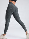 ZASUWA Female Denim Deep V Back Scrunch Bum Leggings