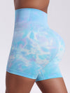 ZASUWA Female Seamless Hot Tie-dye Skinny Shorts