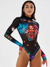 ZASUWA Female Unique Halloween Print Bodysuit