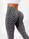 ZASUWA Female Deep V Back Leopard Print Leggings