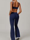 ZASUWA Female Sexy V-shape Waist Flare Backless Short Tracksuit